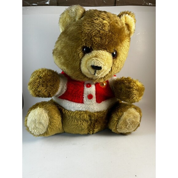 1985 Vintage Stuffed Teddy Bear With Music Box Not Working - Picture 1 of 7
